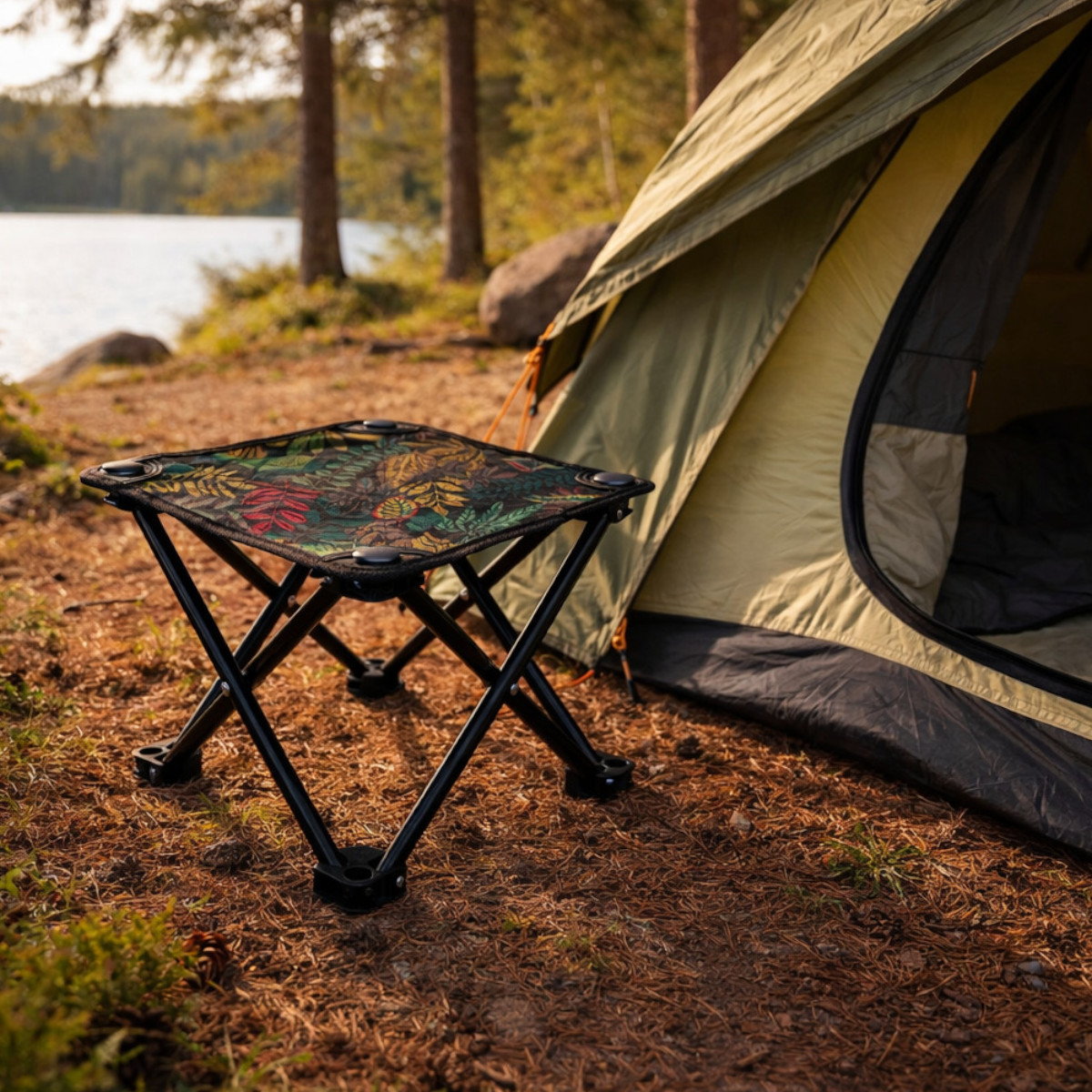 Розкладний табурет для риболовлі KITUA Camping 28 х 28 х 24 см (MH-5560)