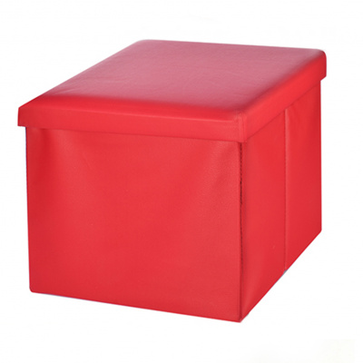 Ящик пуф для хранения STENSON 30 х 30 х 30 см (R88090) (Красный)