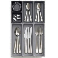 Кухонный модульный органайзер для ящиков Drawer Organizer 7 отделений 27 х 15.5 х 10 см (R93680-7)