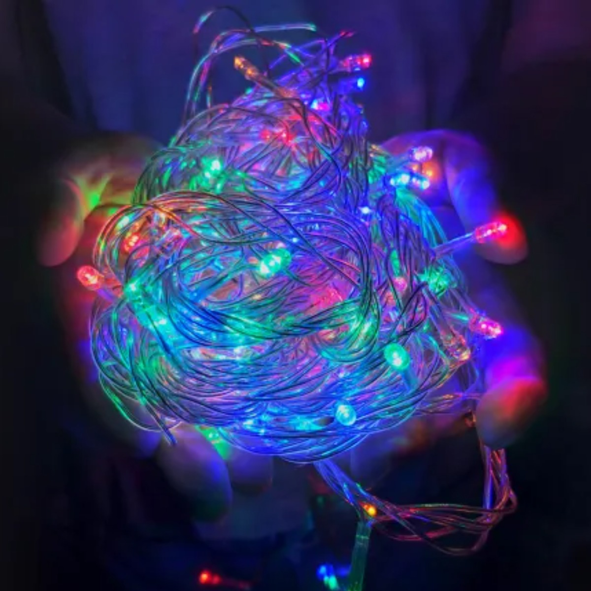 Гирлянда новогодняя Xmas 300 LED 25 м силиконовый провод (RD7144) Мультицветная