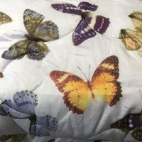 Одеяло Constancy 195 х 205 (24085) Голубое-белое с цветами