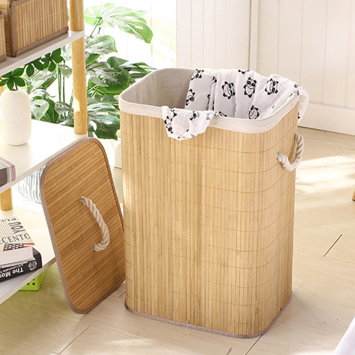 Бамбуковая корзина для белья Bamboo Laundry с крышкой 42 х 31 х 50 см (R35097)