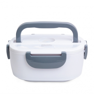 Термо ланч-бокс Electric Lunch Box (3162 G) Авто 12 В + Розетка 220 В (-Белый + Серый)