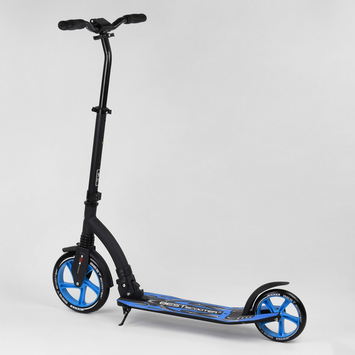 Самокат_двухколесный_Best_Scooter_54664_(4)_колеса_PU_-_переднее_23_см_заднее_-_20_см_1_амортизатор_