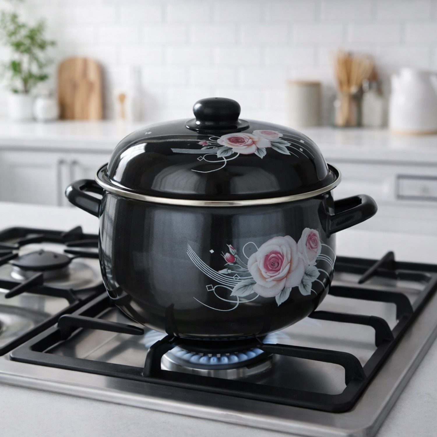 Кастрюля эмалированная A-PLUS 2.5 л 18 см (1345)