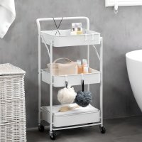 Этажерка на колесах Modern Home 3 яруса 45 х 29 х 85 см (WW01358-W) Белая