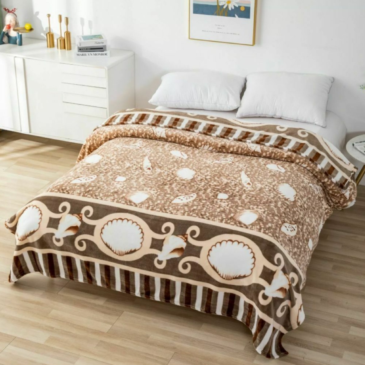Плед Евро Colorful Home 200 х 230 (36953) Ракушки бежевые