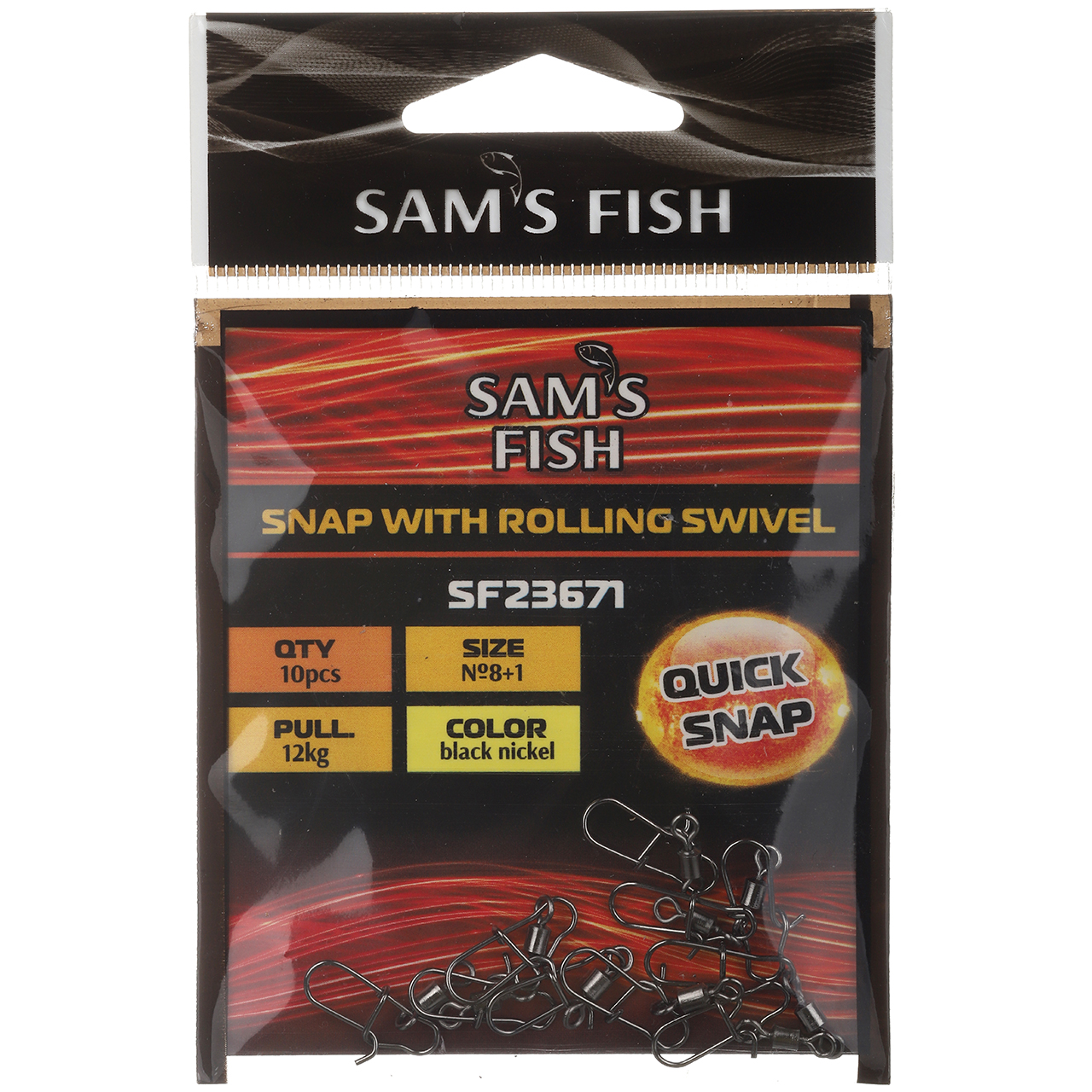Вертлюг Smash Fish "Американка" №8+1 (10 шт) (SF23671)