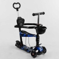 Самокат_5в1_S_6233_(1)_Best_Scooter_АБСТРАКЦИЯ_с_защитным_бампером_PU_колеса_ПОДСВЕТКА__КОЛЕС_в_коро