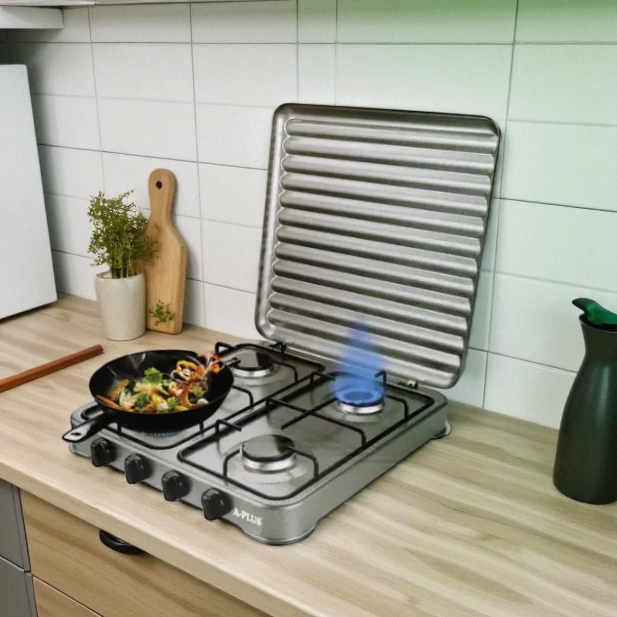 Газова плита A-PLUS 4 конфорки (2108) Gray