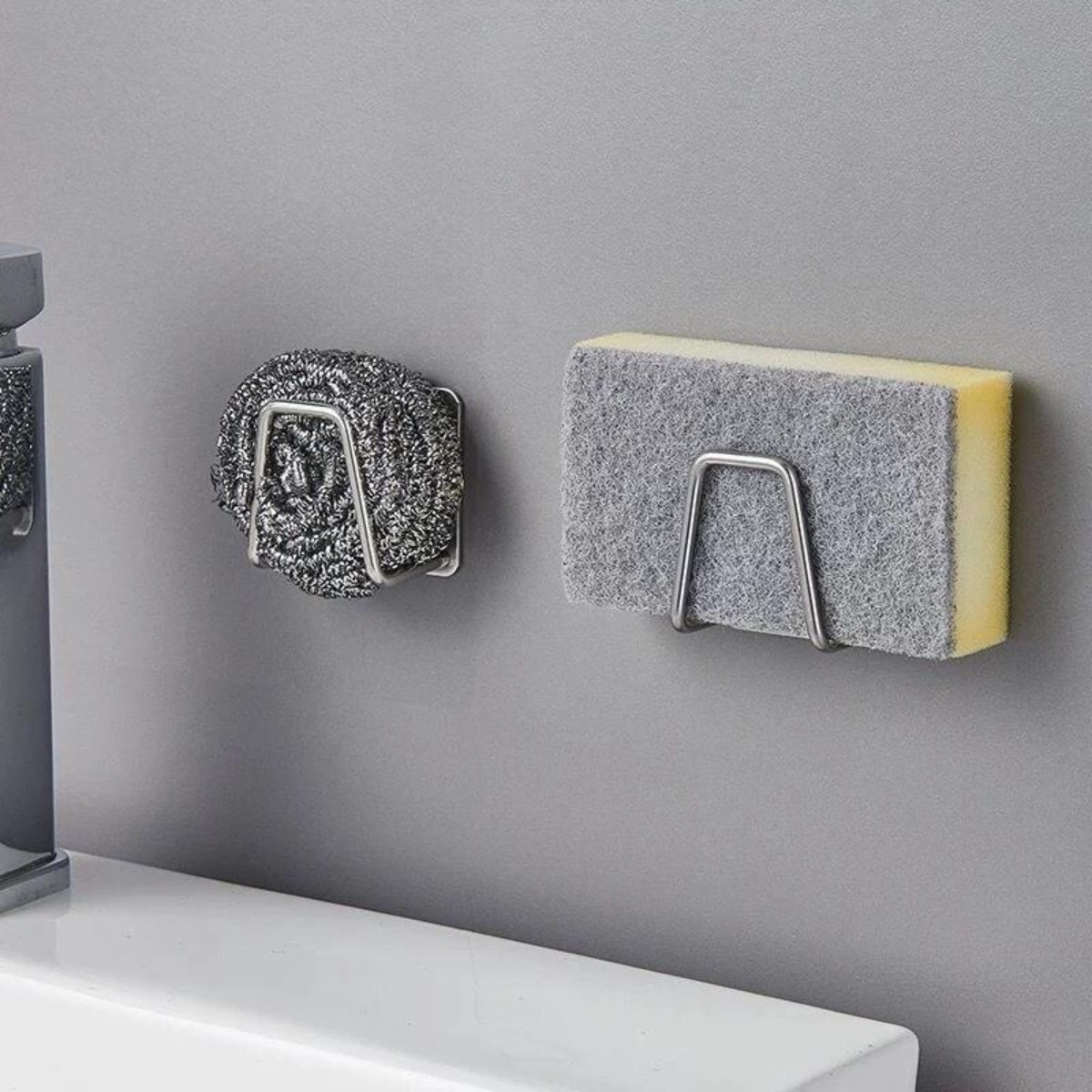 Тримач настінний для губки та кухонного приладдя Kitchen Holder 4.5 х 4.5 см (R10846)