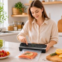 Вакууматор для продуктов Vacuum Sealer, вакуумный упаковщик для сухих и влажных продуктов Sous-Vide