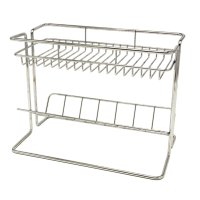 Полка кухонная для сушки посуды A-PLUS 2 яруса (1167)