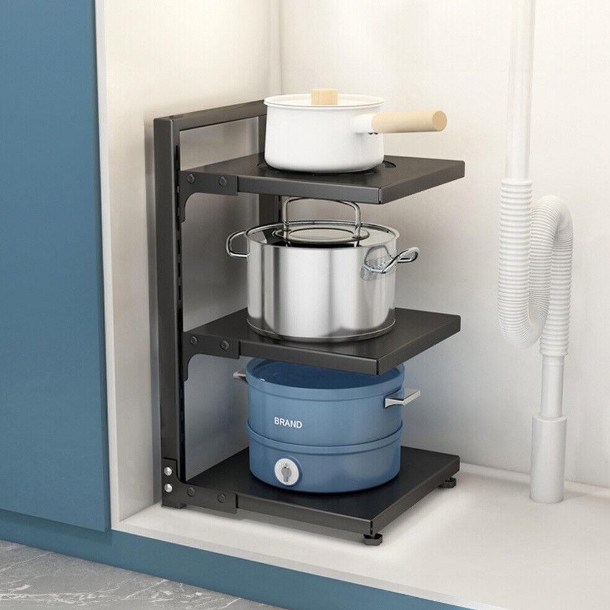 Полка-органайзер кухонная Storage Rack 3 яруса 22 х 27 х 40 см (R94695)