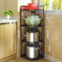Складная полка стелаж угловая Storage Rack 4 яруса 51 х 35 х 120 см (M50285)