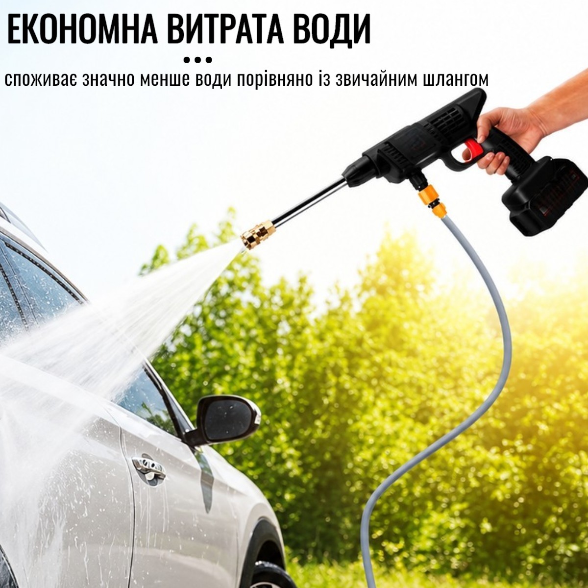 Аккумуляторная портативная мойка высокого давления для мойки авто Car Wash с 2 аккумуляторами 48V