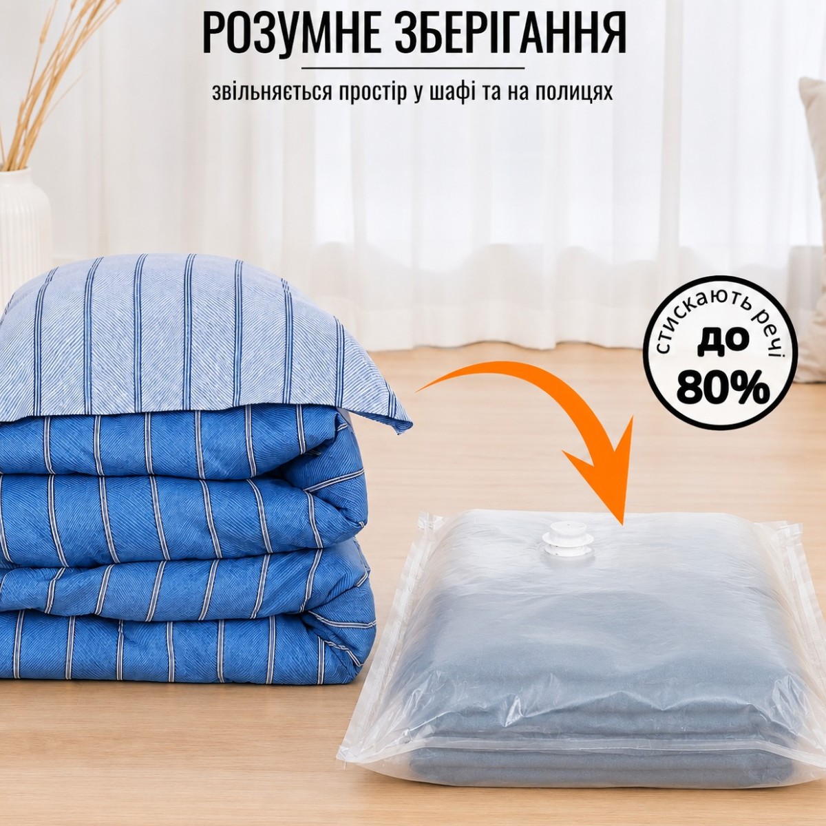 Вакуумний пакет для одягу A-PLUS 50 х 60 см (006 S)