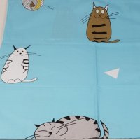 Наволочка на запах Терасполь хлопок 70 х 70 (33601) Котики на голубом