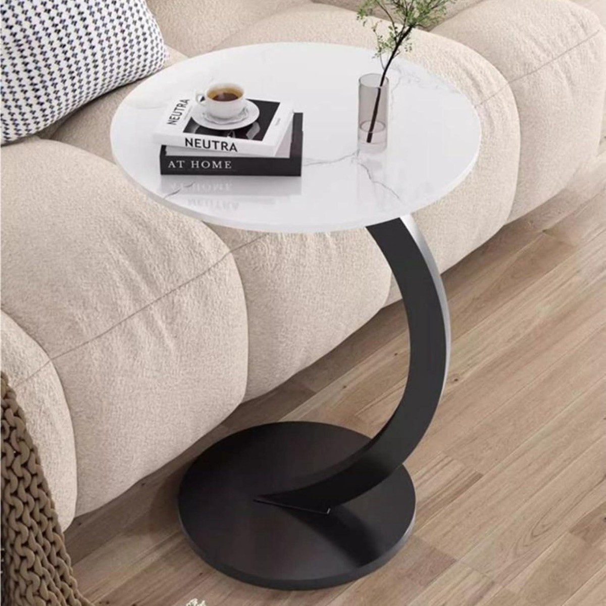 Стіл журнальний Modern Home 40 х 40 х 62 см (M50275-W) Білий
