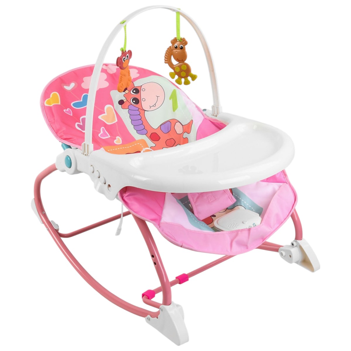 Дитячий шезлонг-стульчик для годування 2в1 Rocker Dining Chair заколисуючий центр для немовлят