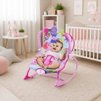Детский шезлонг-качалка Mengo Baby убаюкивающий центр для новорожденных детей, детское кресло