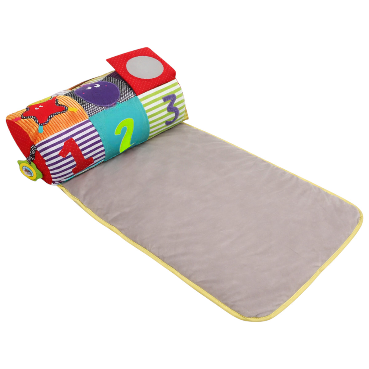 Детский игровой коврик Baby Carpet 75 х 42 см мягкий валик с игровыми элементами (023-78 A)