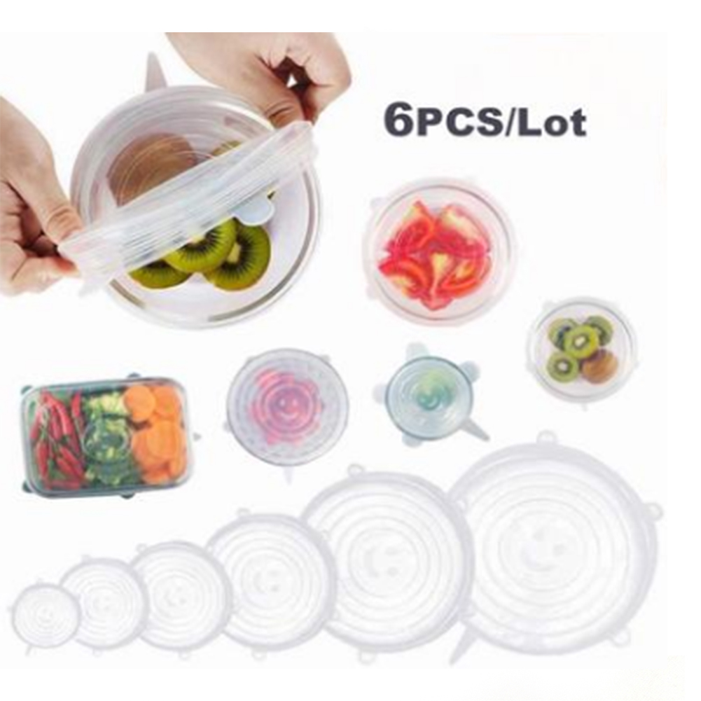 Силіконові універсальні кришки 6 шт SILICON CAP 6PCS SET