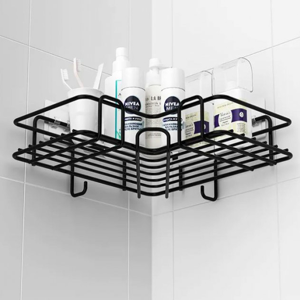 Полиця для ванної кутова Modern Home 26.5  х 26.5 х 9.5 см (TD01322)