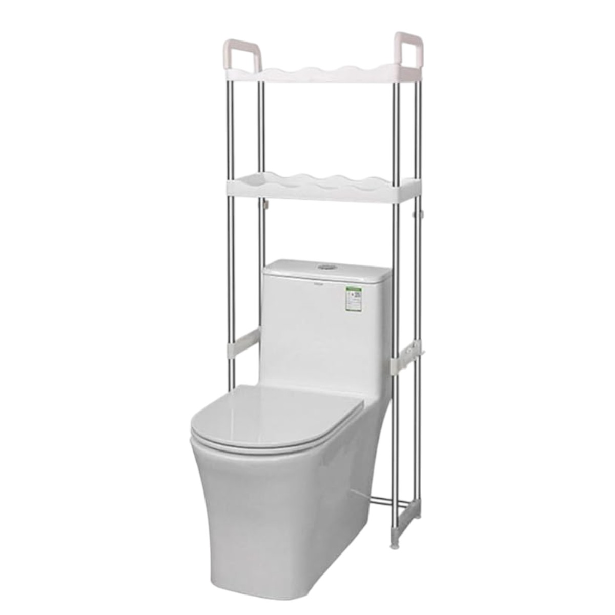 Полиця стелаж підлогова над унітазом Toilet Rack 50.5 х 24.5 х 139.5 см (398 TR)