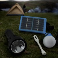 Фонарик ручной Bailong BL YW-038 hand torch +bulb+solar
