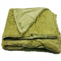 Плед покрывало шиншилла HOME TEXTILES микрофибра 220 х 240 (34648) Оливковый
