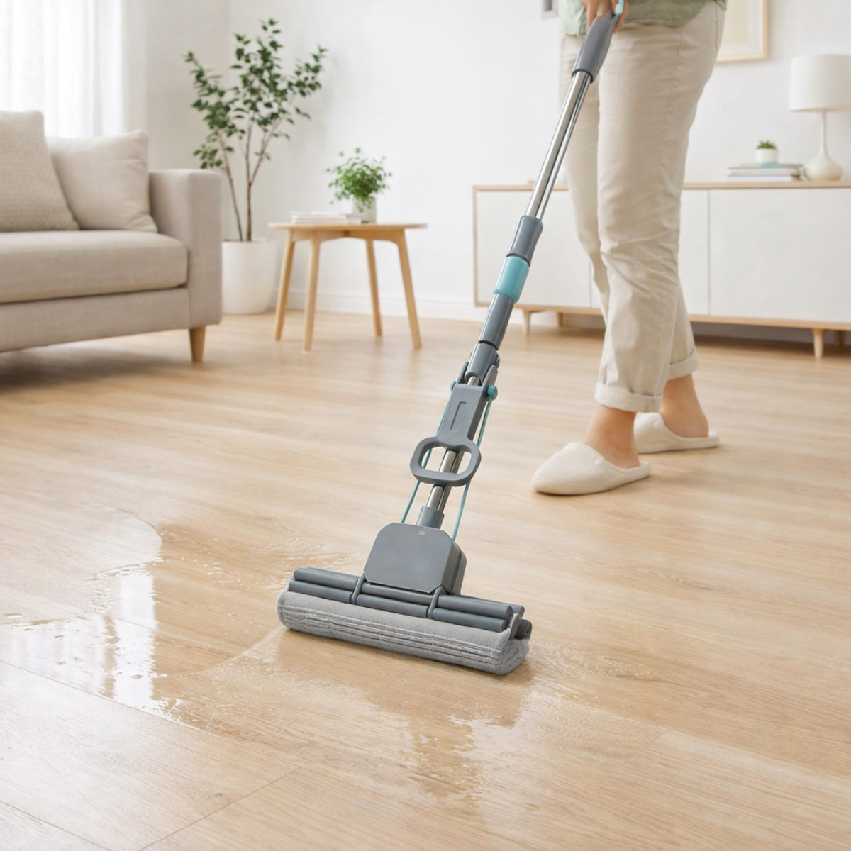 Швабра роликова для прибирання Cleaning Mop з подвійним віджимом 125 х 28 см (MH-4933)