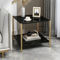 Стол журнальный Modern Home 2 яруса 40 х 40 х 43 см (M50268-BL) Черный