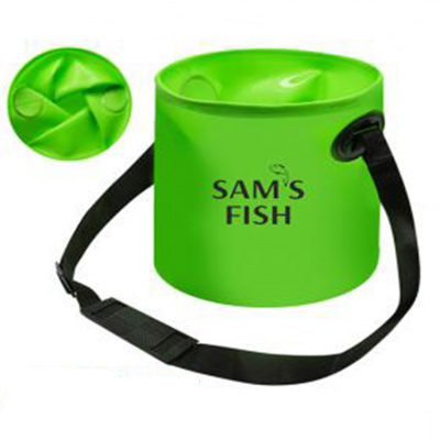 Ведро рыболовное Sams Fish ЭВА 30 х 30 см (SF-23876) (Салатовый)