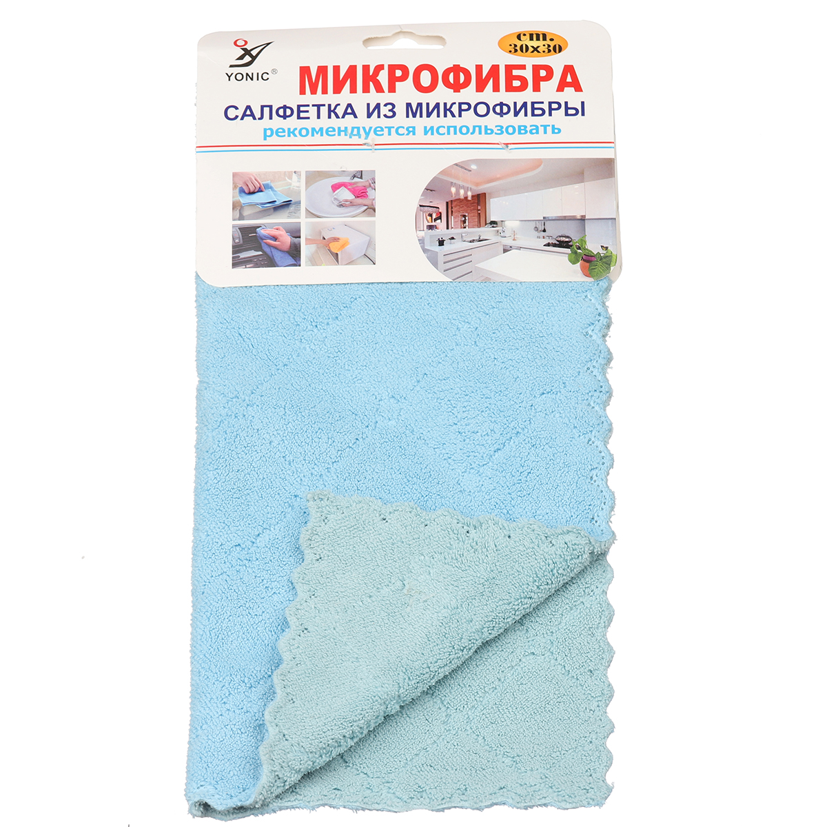 Серветка для прибирання YONIC мікрофібра 30 х 30 см (R87907)