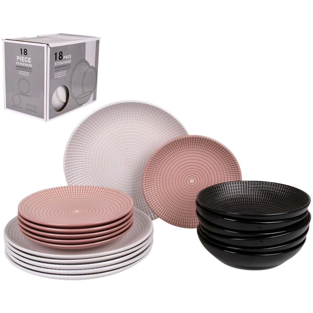 Набор столовой посуды Piece Stoneware 18 предметов (MC5584-2) 