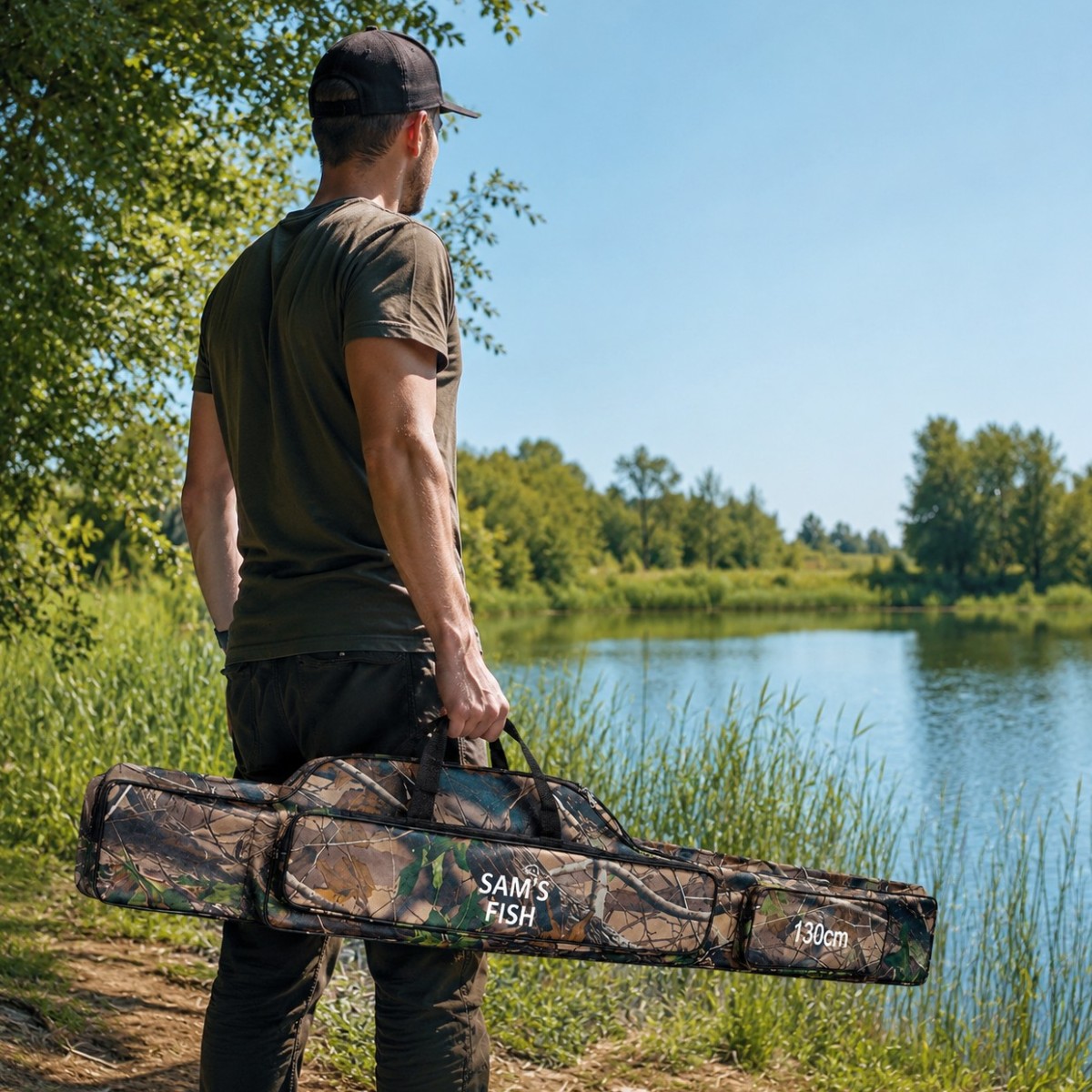 Чехол для спиннингов Sams Fish 130 см 2 отдела (JU-JJ-K01-4)