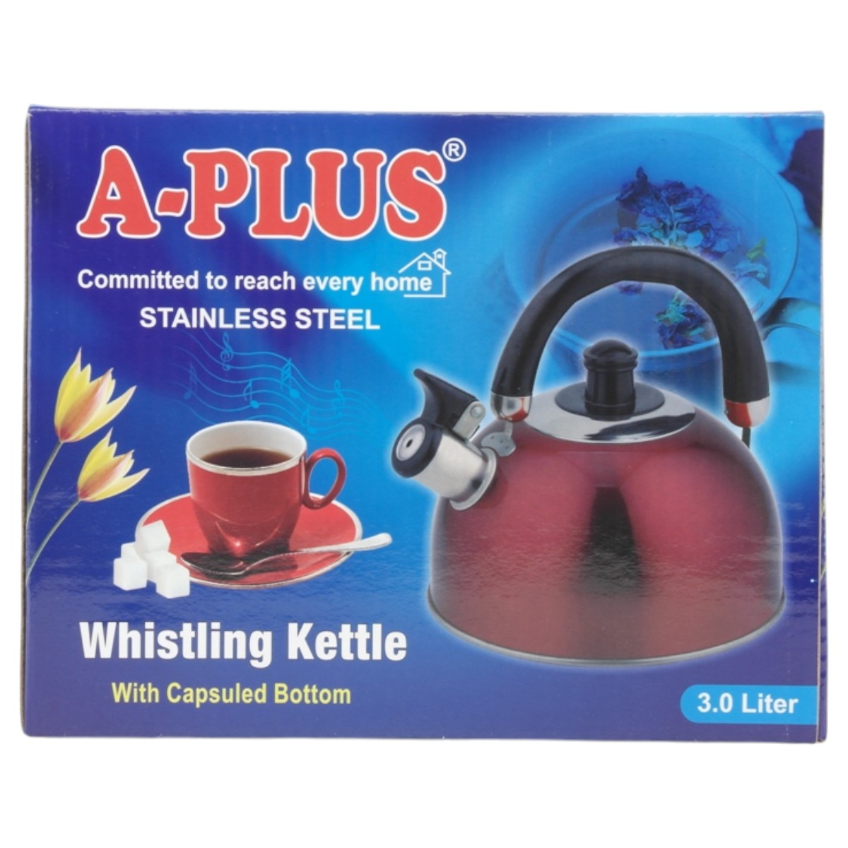 Чайник A-PLUS со свистком 3.0 л (1330) (Синий)