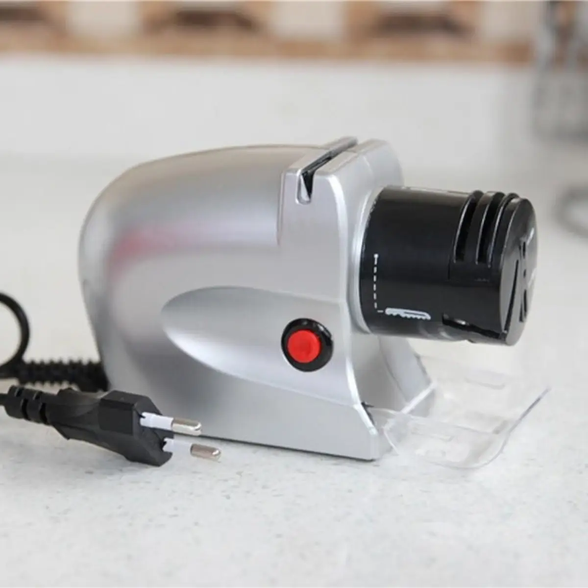 Точилка для ножів, ножиць, викруток електрична Electric Knife Sharpener з контейнером для стружки