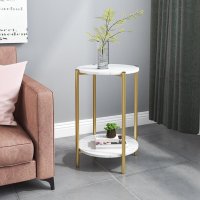 Стол журнальный Modern Home 2 яруса 30 х 30 х 60 см (M50269-W) Белый