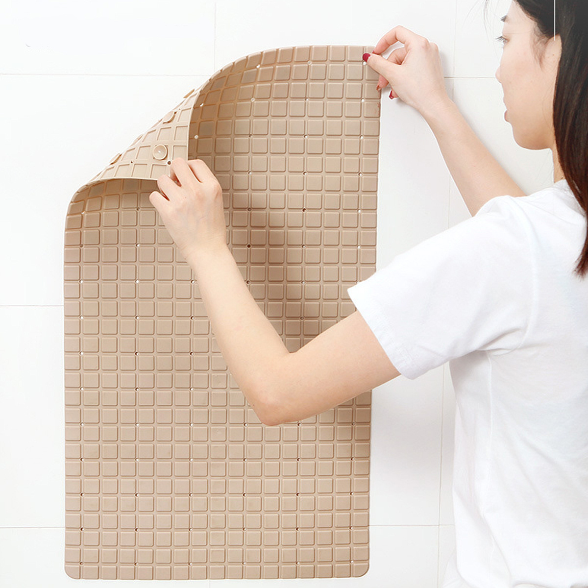 Килимок протиковзкий Protection Bath Mat "Клітка" 36 х 68 см (WW00587)