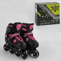 Ролики_20233-S_Best_Roller_размер_31-34_(6)_РОЗОВЫЕ_колёса_PU_ПЕРЕДНЕЕ_КОЛЕСО_СВЕТ_d_колес_–_65_см_в