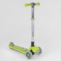 Самокат_трехколесный_46987_(4)_Best_Scooter_САЛАТОВЫЙ_складной_алюминиевый_руль_4_колеса_PU_со_свето