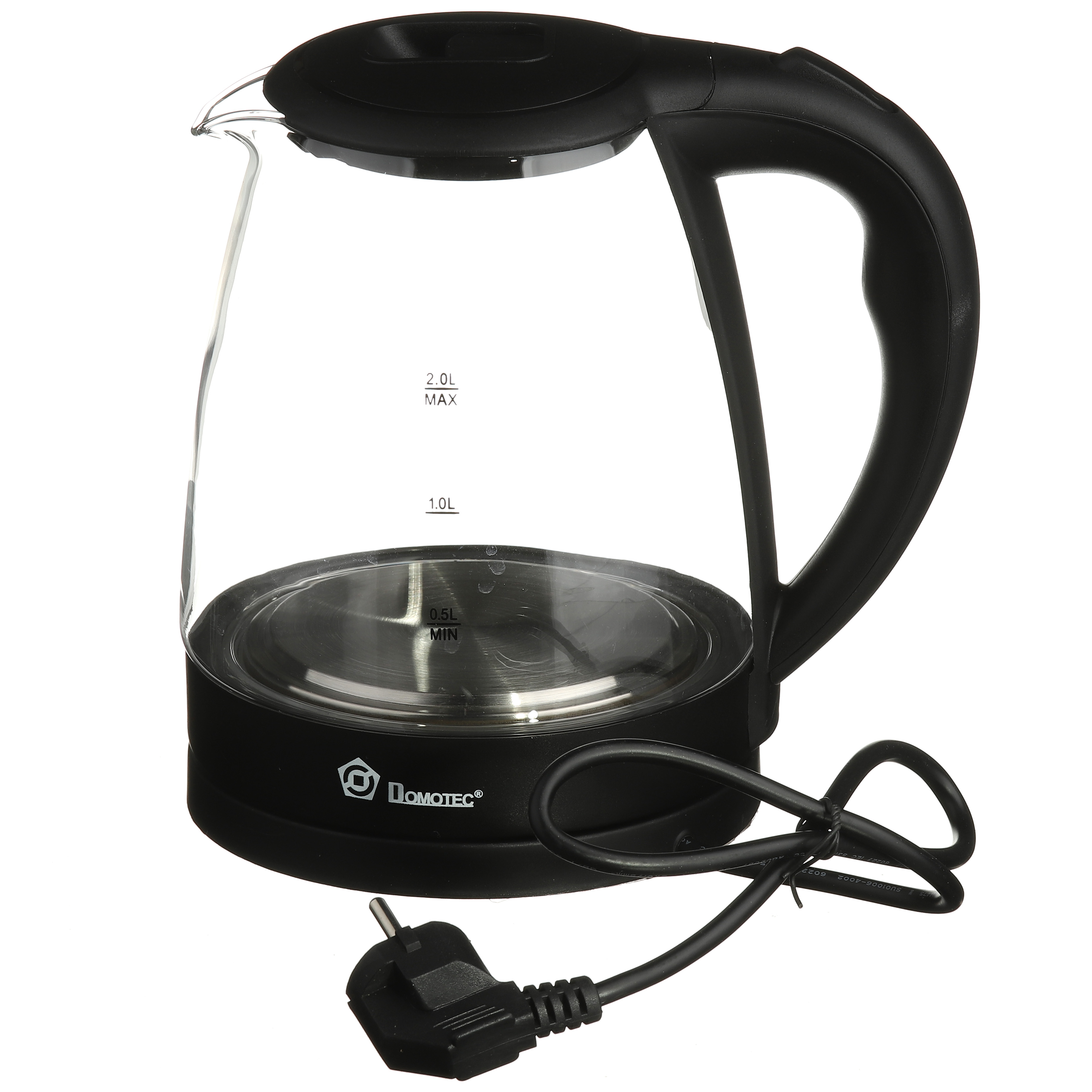 Електрочайник скло Domotec 2.2 л (MS-8210) Black