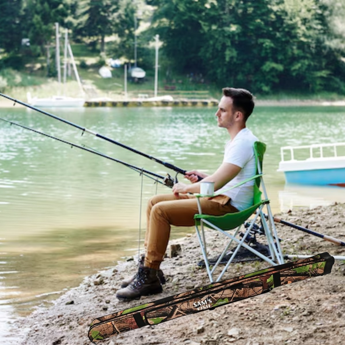 Чохол для спінінгів ущільнений Sams Fish 125 см (SF24321-1.25)
