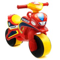 Мотоцикл толокар FLAMINGO-TOYS Полиция (0138/560) Красно-желтый 