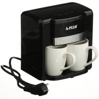 Кофеварка A-PLUS 500 Ватт + 2 чашки (1549)