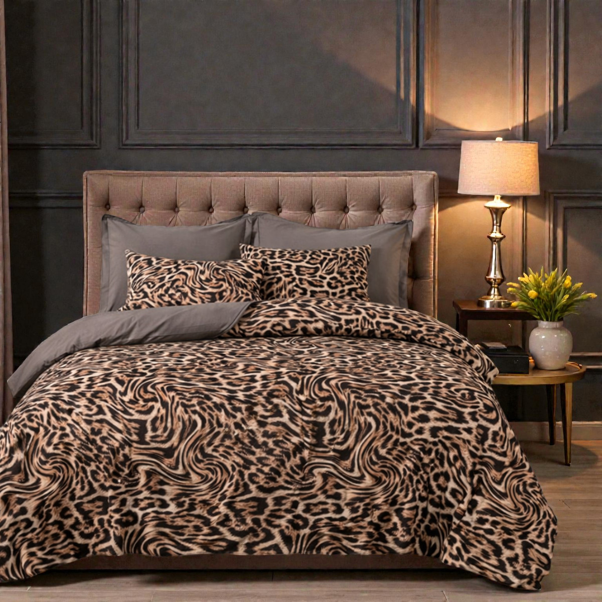 Постельное белье Евро KOLOCO "Animal Print" фланель (42860)