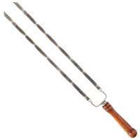 Шампур двойной с деревянной ручкой KITUA BBQ 65 см (УК-Ш65Д)