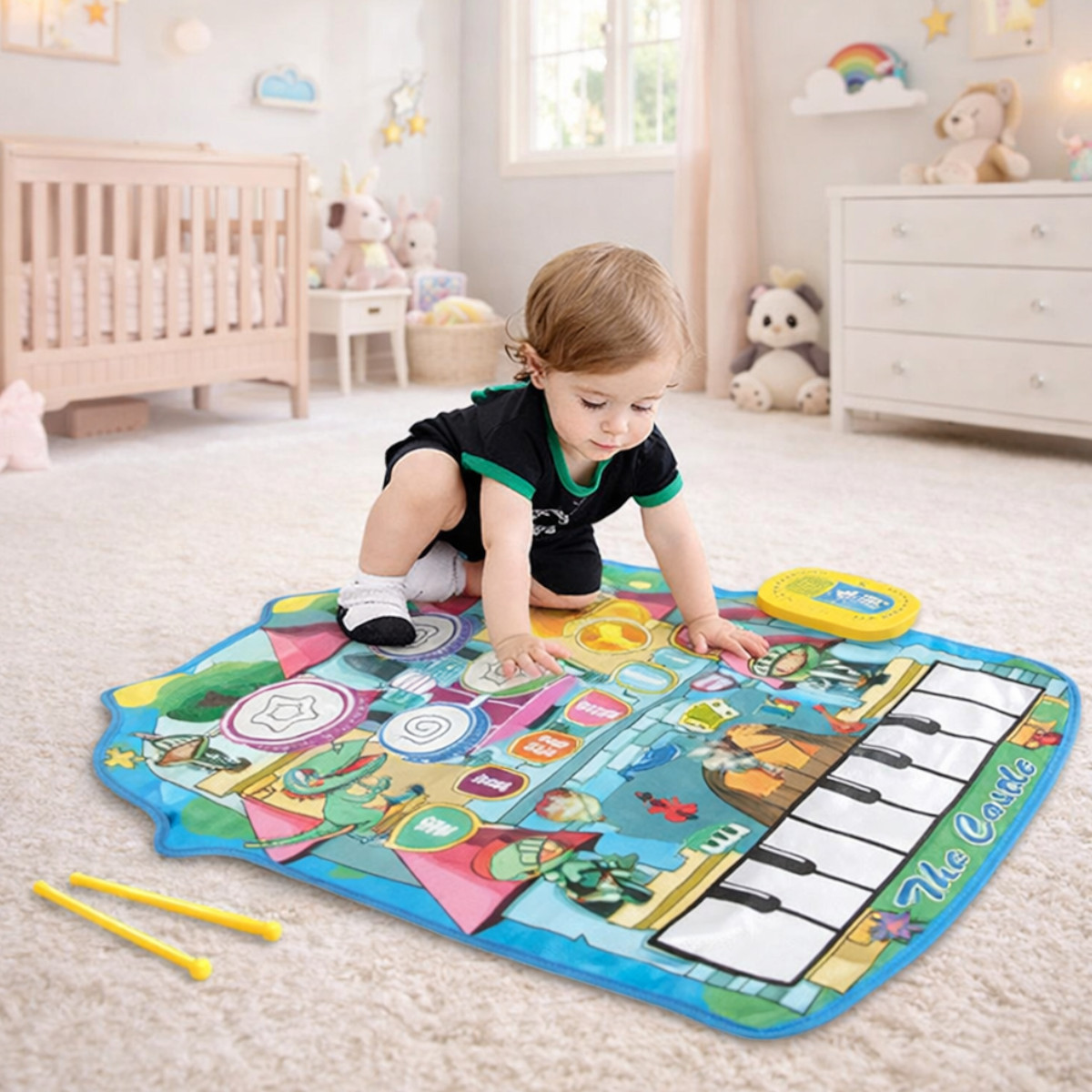 Детский музыкальный коврик 2 в 1 Music Blanket игрушка со звуками для детей (YYD-04)